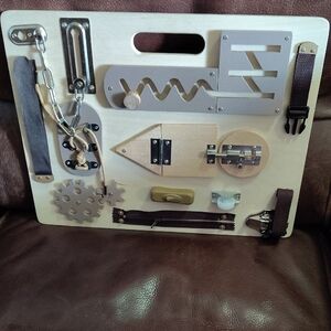 Interactive Wooden Activity Board for Kids